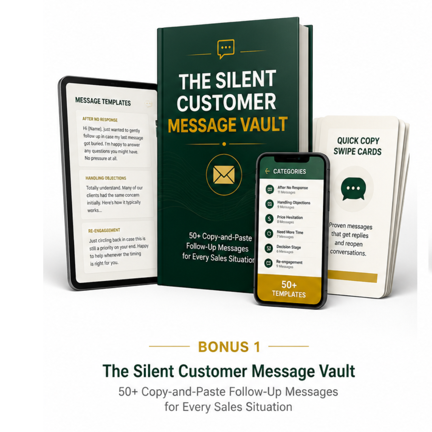 The Silent Customer Message Vault bonus mockup